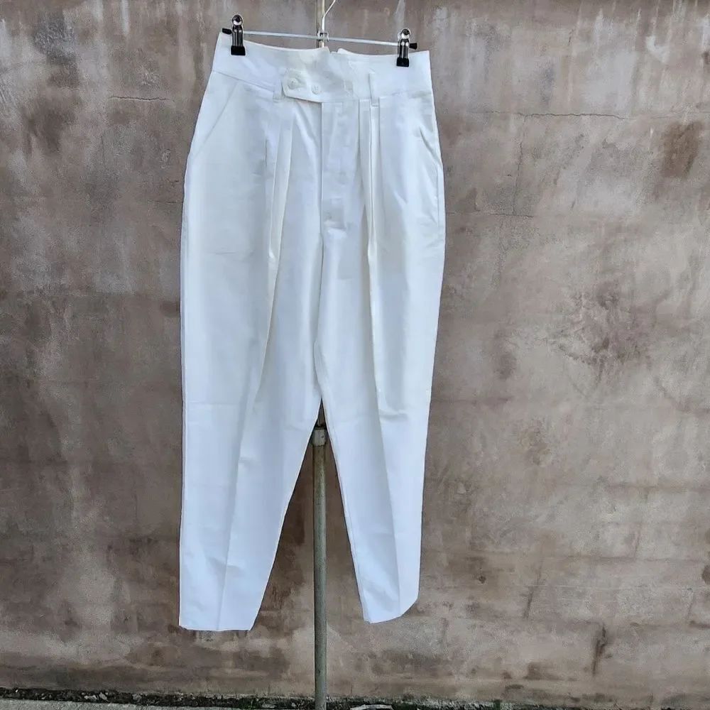 Cherokee vintage cream baggy trousers tapered leg